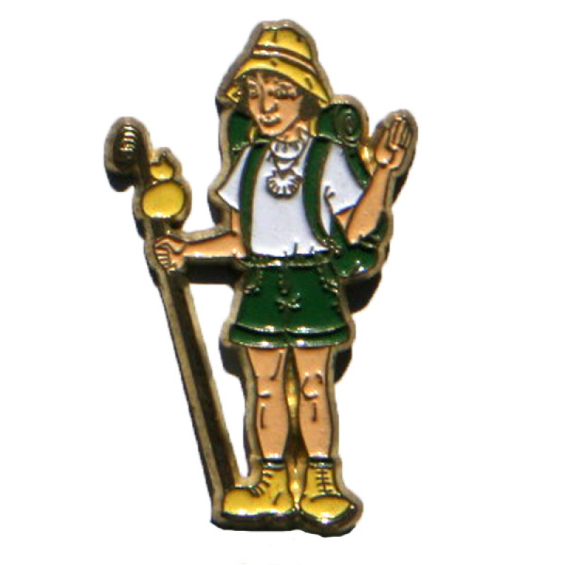 Pin Pèlerin Blanc Métal