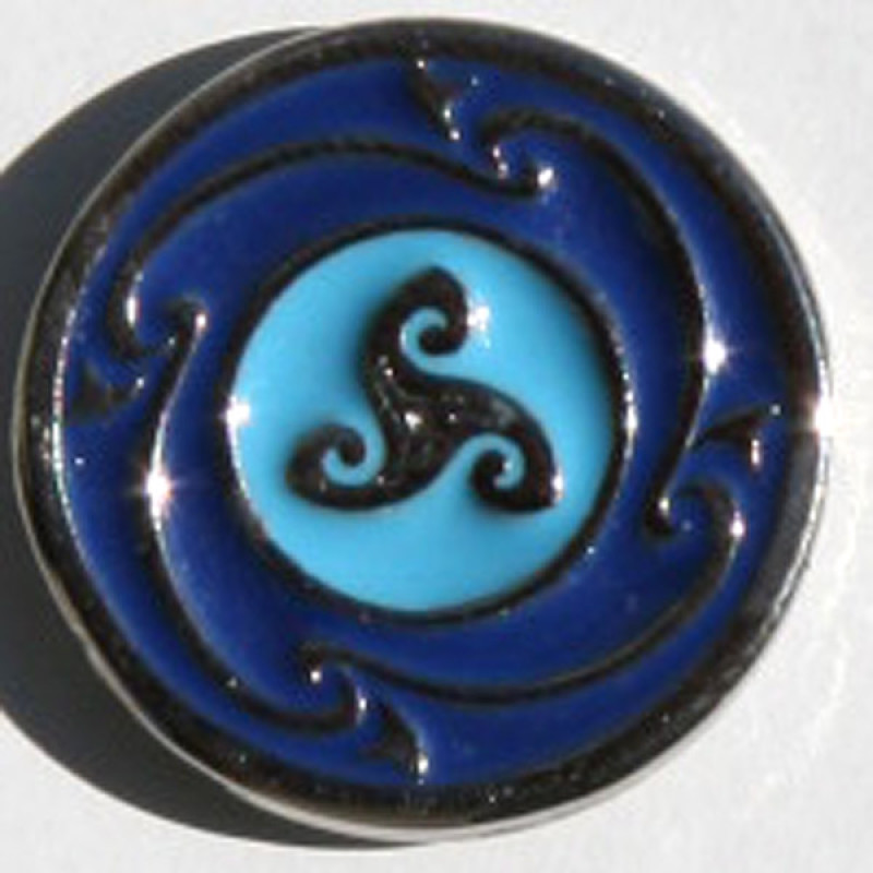 Pin Trisquel Celtic Bleu Métal