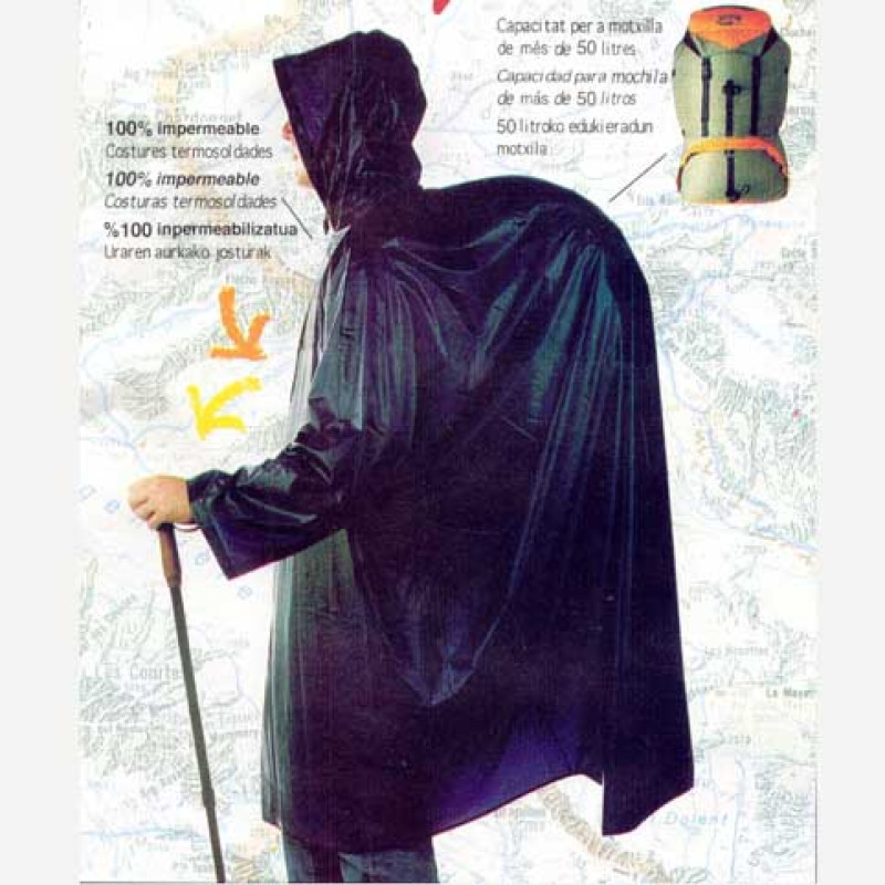 Poncho PVC avec manches Bleu Royal