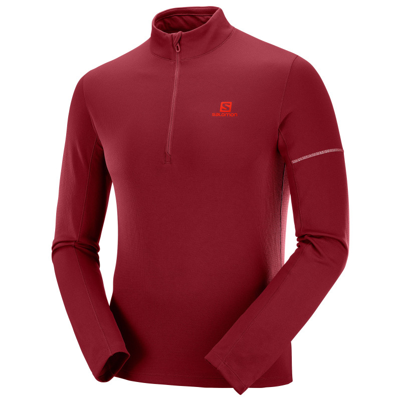 Pull-over Salomon Agile HZ Granate moyen