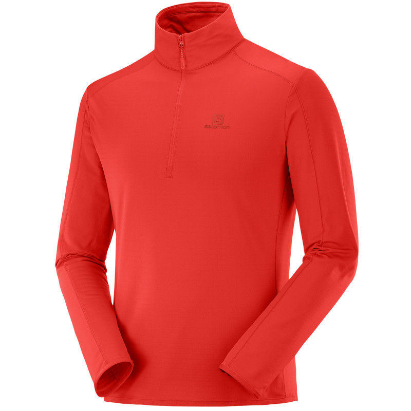 Pull-over Salomon Autreck demi-zip rouge
