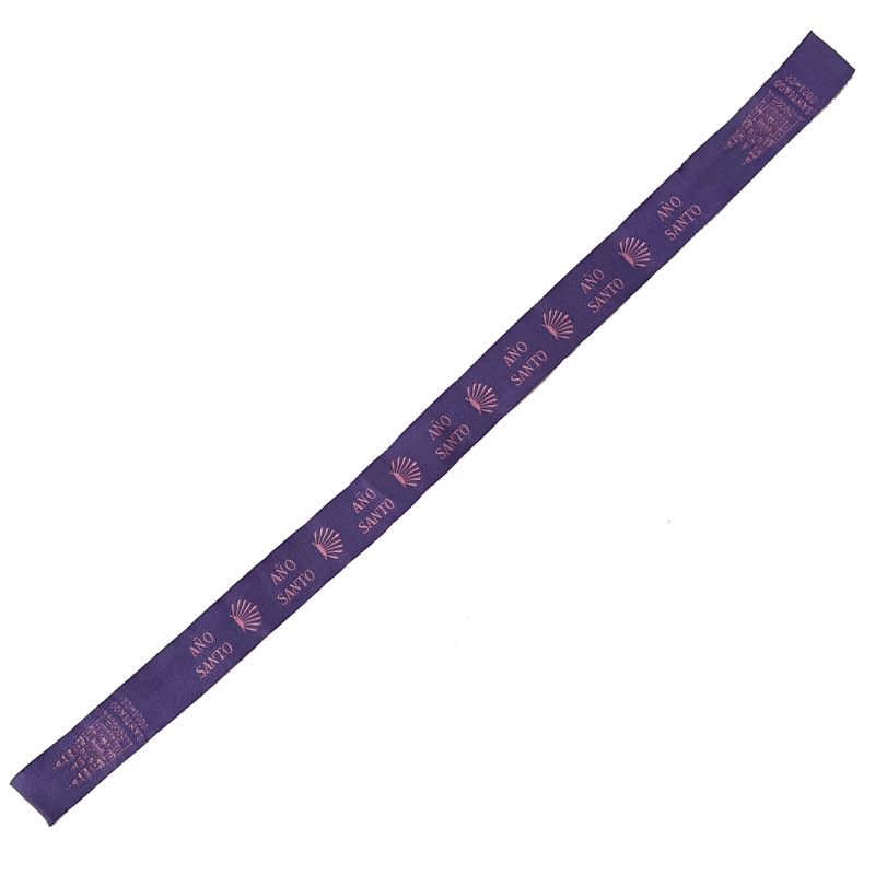 Bracelet tissu Année Sainte Violet-Rose