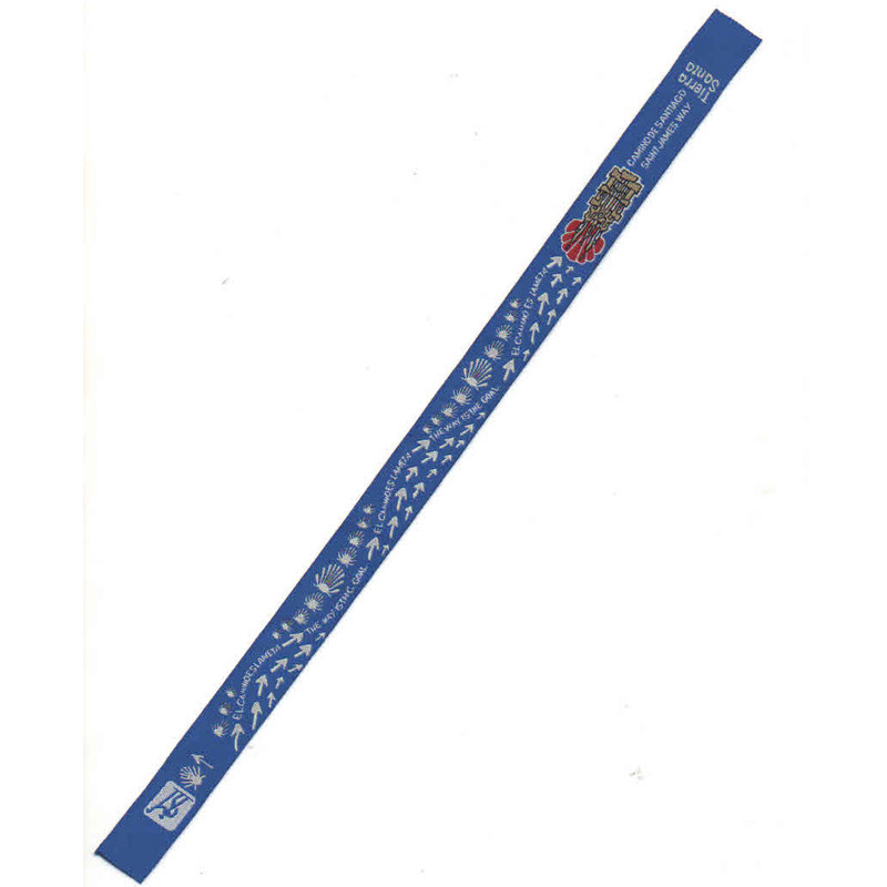 Bracelet en tissu flèches et étoiles 17 bleu