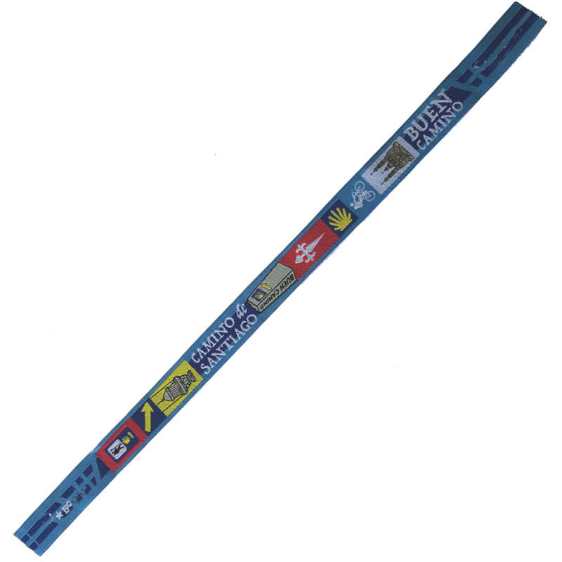 Bracelet en tissu Botafumeiro Camino de Santiago 49 Bleu