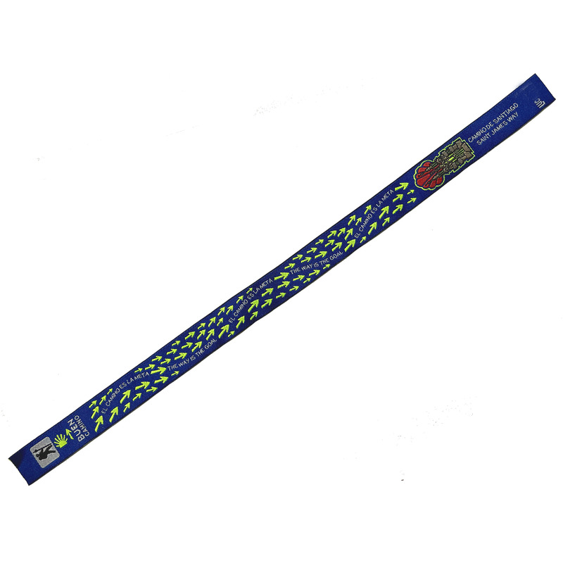 Bracelet en tissu avec petites flèches Camino 18 Bleu