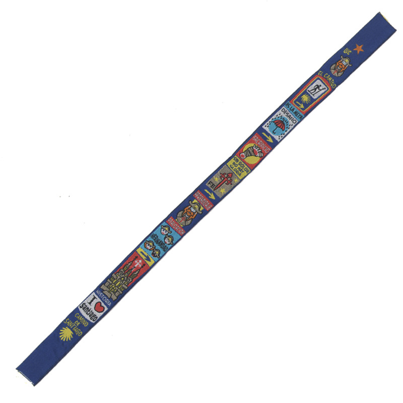 Bracelet Foi Tissu Chemin de Saint-Jacques 37 Bleu Bleu