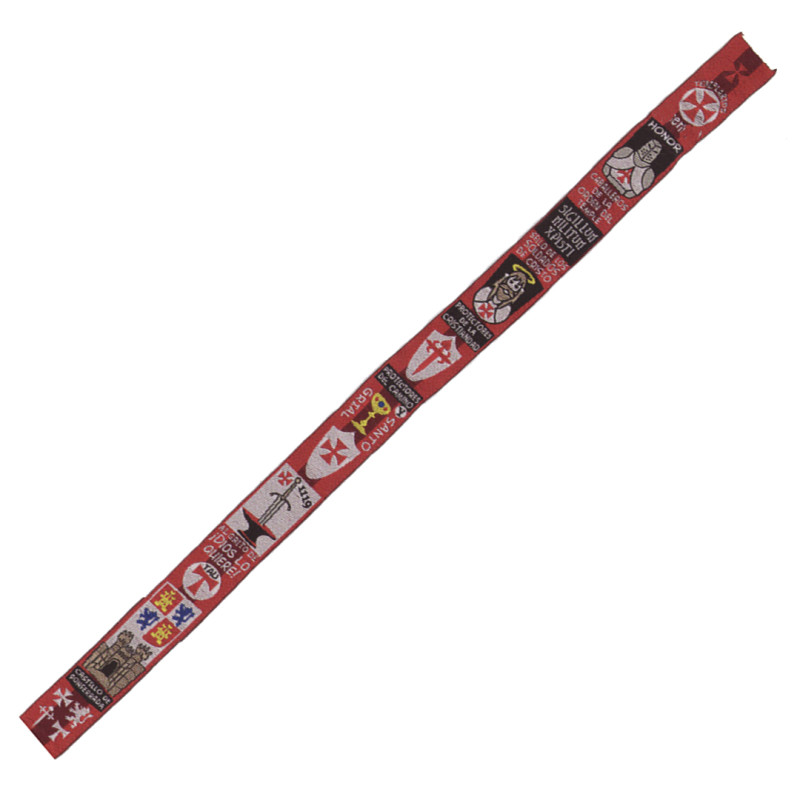 Bracelet en tissu templier 39 rouge