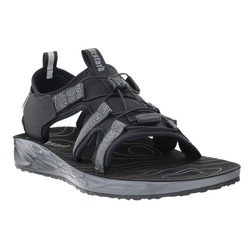 Sandale croisée Bestard noire/grise