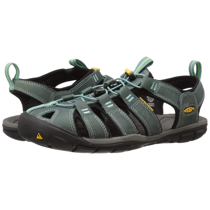 Sandalia Keen Clearwater CNX Cuir W Vert Minéral