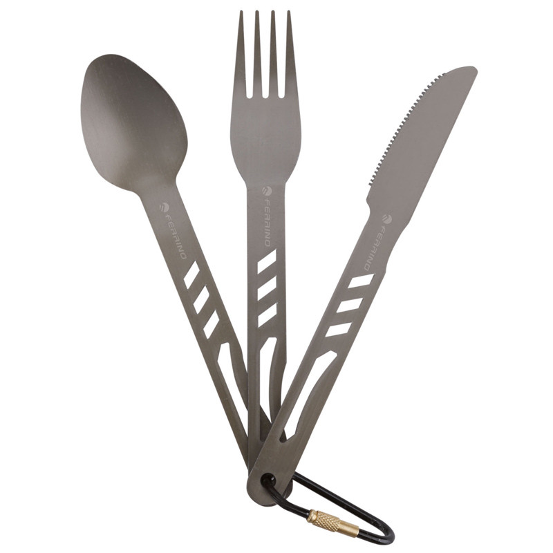 Ensemble Ferrino Cubiertos Posate Aluminium