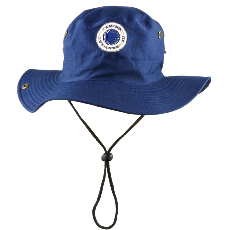 Chapeau Safari Pétoncle Camino de Santiago Bleu marine