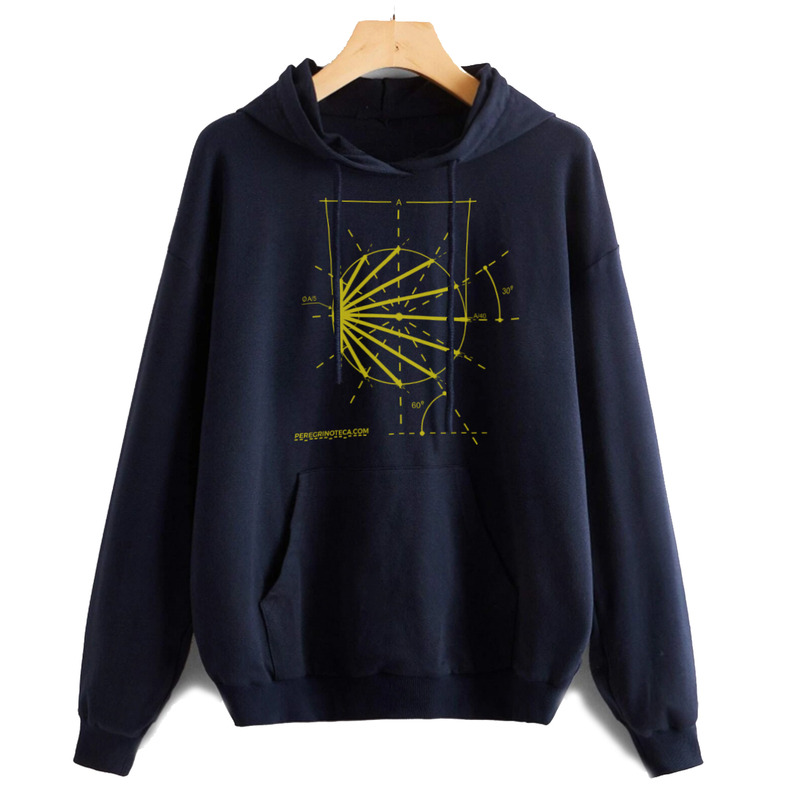 Lin avec Capucha Boceto Azul Marino