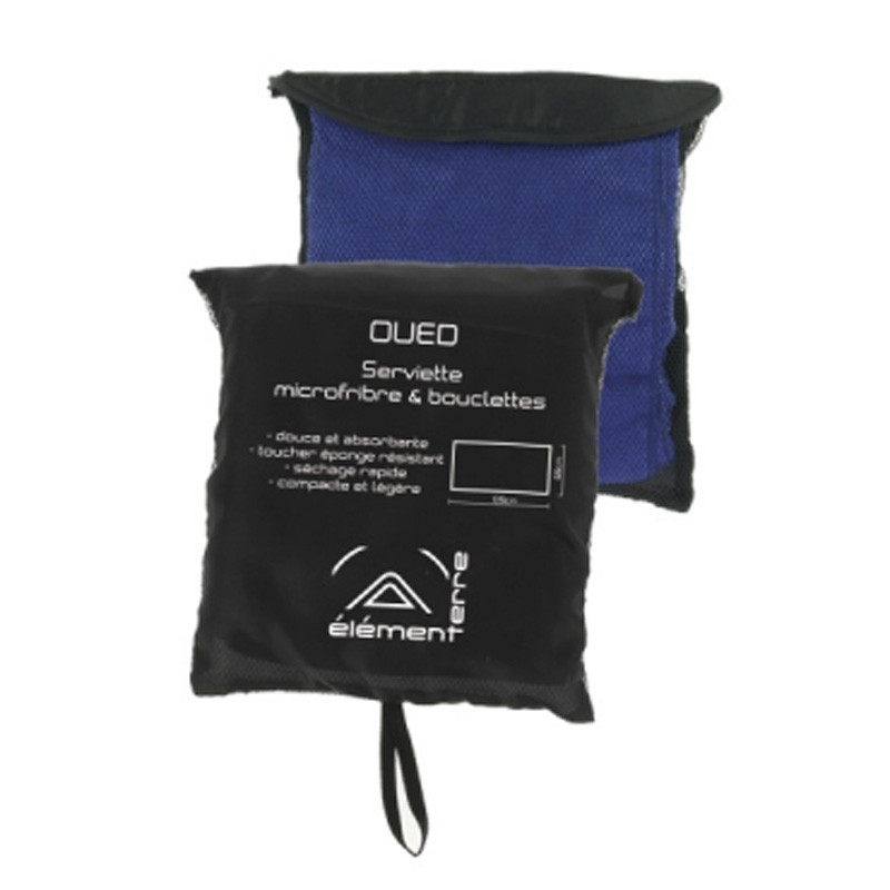 Serviette microfibre Elementerre Oued Blue 60 x 120