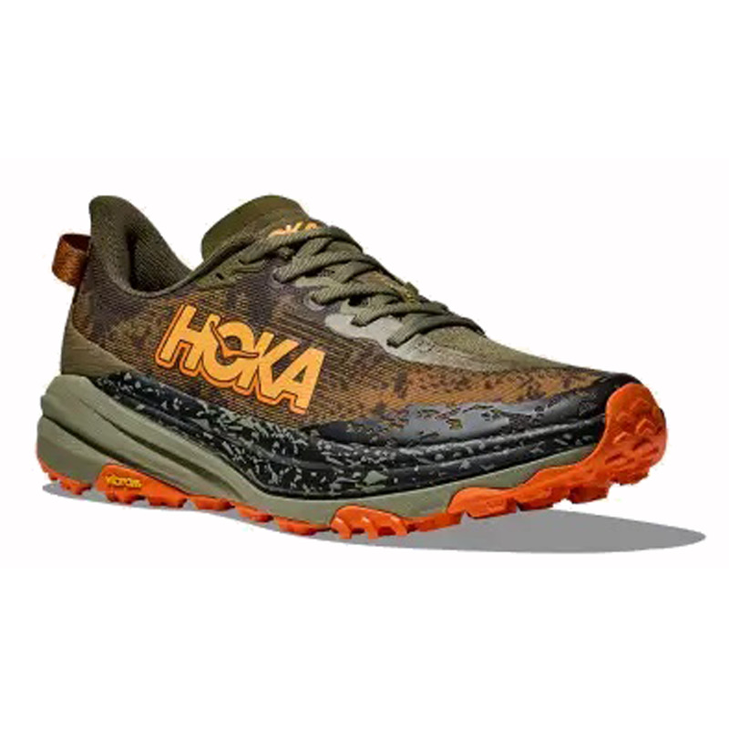 Chaussure Hoka Speedgoat 6 Wide Olive/Orange