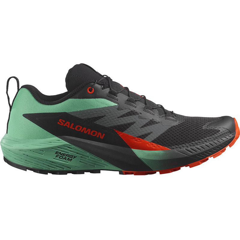 Chaussure Salomon Sense Ride 5 Nonir/Vert/Rouge