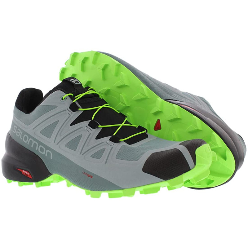 Baskets Salomon Speedcross 5 Gris / Nonir / Citron Vert