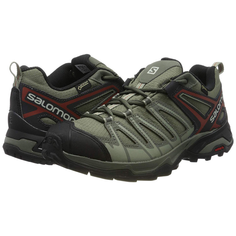 Zapatillas Salomon X Ultra 3 Prime GTX Gris Verdoso/Teja