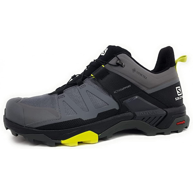 Chaussure Salomon X Ultra 4 GTX Gris/Noir/Lime