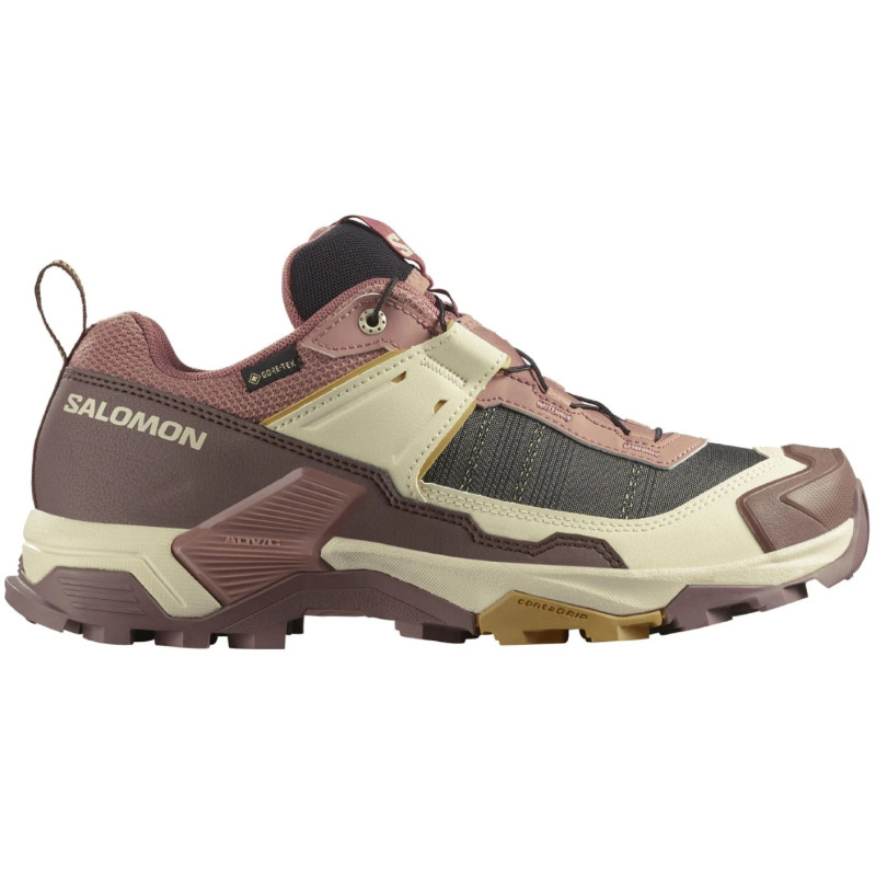 Chaussure de course Salomon X Ultra 5 GTX W Rose/Beige