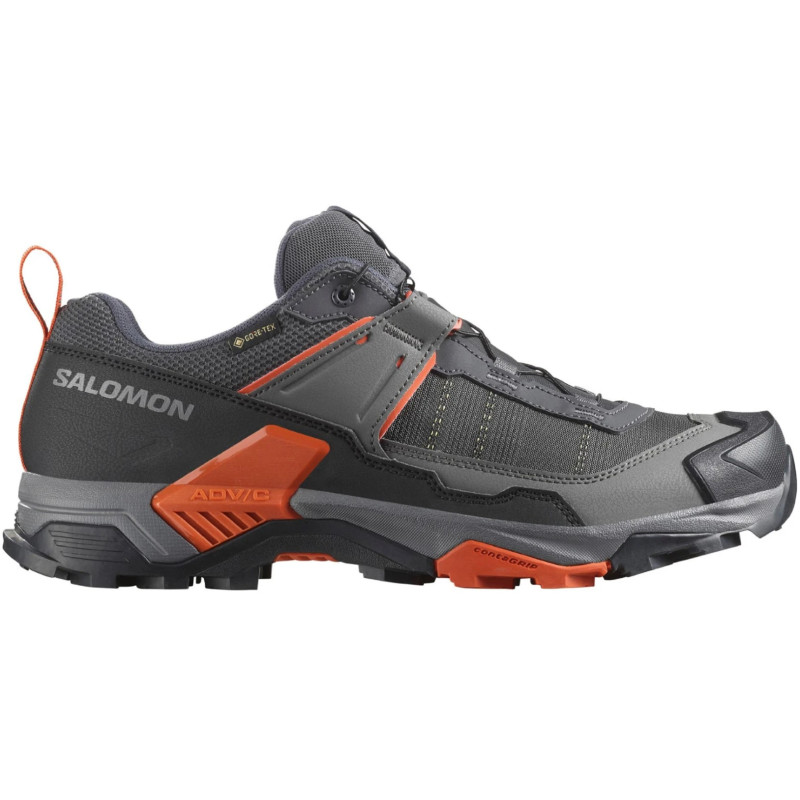 Chaussure de course Salomon X Ultra 5 Noir/Gris/Orange