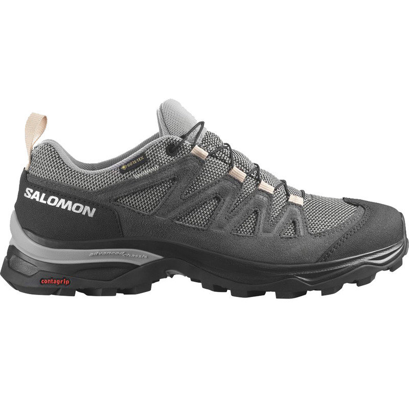 Chaussure Salomon X Ward Leather GTX W Gris/Rose