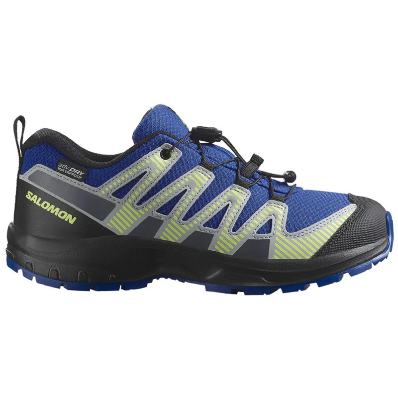 Chaussure Salomon XA PRO V8 WP J Bleu/Citron vert