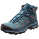 Salomon X Ultra 3 Bottes Mid GTX W Eau verte/Coral