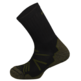Chaussette thermique Mund en laine d&#39;alpaga noir/vert