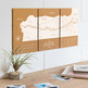 Carte en liège Woody Map Camino De Santiago 60 x 30