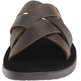 Sandale Teva Voya Slide en Cuir Olive Foncé