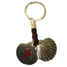Coque en cuir porte-clés, croix et Santiago Apostol 